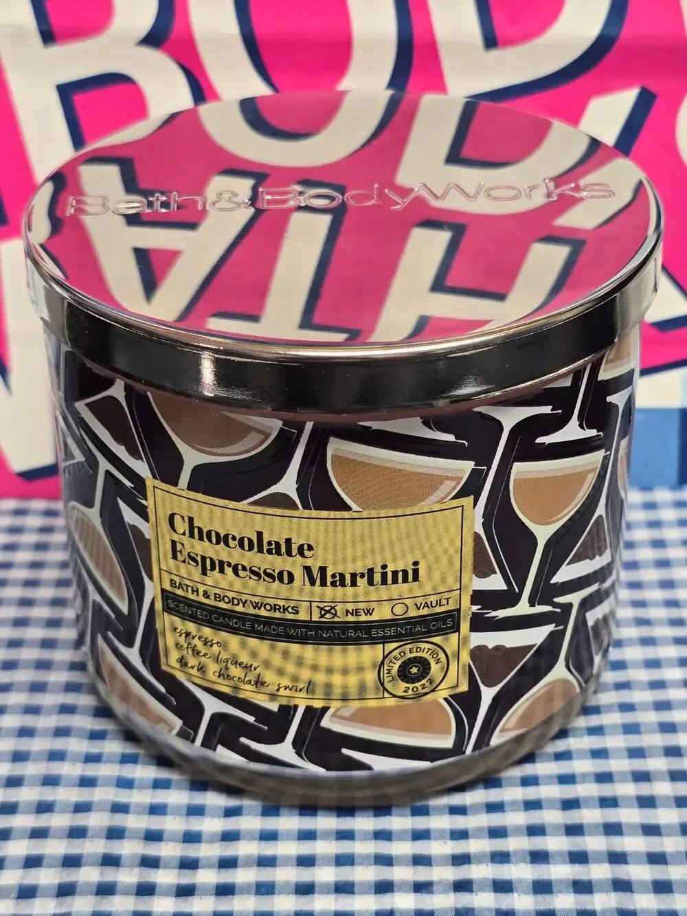 BBW Chocolate Espresso Martini Coloring Changing Jar 3 Wick Candle Home Decor